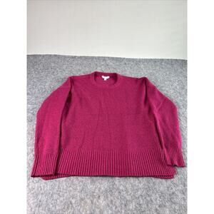 Time and Tru Pink Knit Sweater Women Size L 12 14 Long Sleeve
